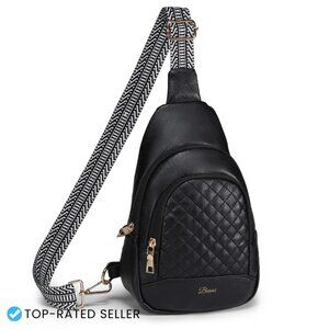 Vegan Leather Crossbody Bag Anti Theft RFID Blocking Sling Handbag Minimal Chic